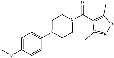 (3,5-dimethyl-1,2-oxazol-4-yl)-[4-(4-methoxyphenyl)piperazin-1-yl]methanone,438223-73-5,结构式