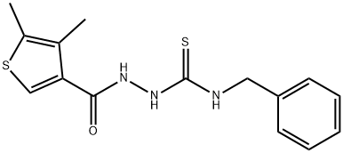 1-benzyl-3-[(4,5-dimethylthiophene-3-carbonyl)amino]thiourea Structure