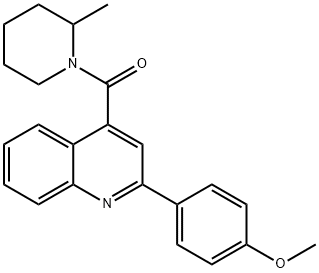 [2-(4-methoxyphenyl)quinolin-4-yl]-(2-methylpiperidin-1-yl)methanone 结构式