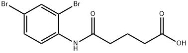 5-(2,4-dibromoanilino)-5-oxopentanoic acid 化学構造式