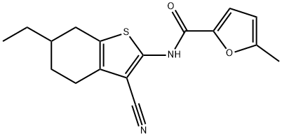 N-(3-cyano-6-ethyl-4,5,6,7-tetrahydro-1-benzothiophen-2-yl)-5-methylfuran-2-carboxamide Structure