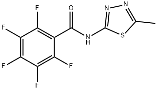 2,3,4,5,6-pentafluoro-N-(5-methyl-1,3,4-thiadiazol-2-yl)benzamide Structure