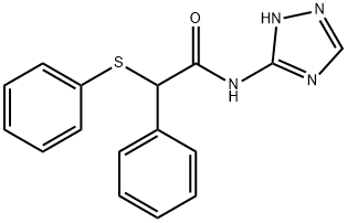 2-phenyl-2-phenylsulfanyl-N-(1H-1,2,4-triazol-5-yl)acetamide 结构式