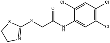 2-(4,5-dihydro-1,3-thiazol-2-ylsulfanyl)-N-(2,4,5-trichlorophenyl)acetamide,443653-52-9,结构式