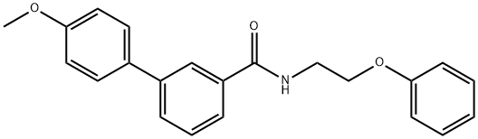 3-(4-methoxyphenyl)-N-(2-phenoxyethyl)benzamide 化学構造式