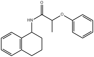 2-phenoxy-N-(1,2,3,4-tetrahydronaphthalen-1-yl)propanamide 化学構造式
