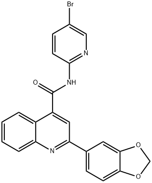 2-(1,3-benzodioxol-5-yl)-N-(5-bromopyridin-2-yl)quinoline-4-carboxamide Structure