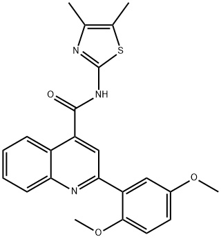 2-(2,5-dimethoxyphenyl)-N-(4,5-dimethyl-1,3-thiazol-2-yl)quinoline-4-carboxamide Structure