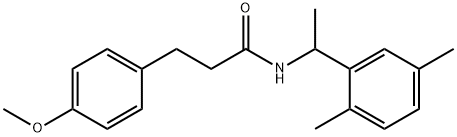 N-[1-(2,5-dimethylphenyl)ethyl]-3-(4-methoxyphenyl)propanamide Structure