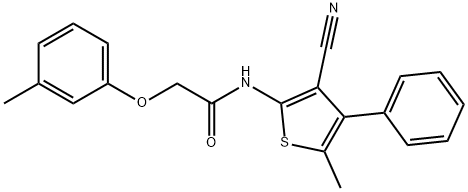 N-(3-cyano-5-methyl-4-phenylthiophen-2-yl)-2-(3-methylphenoxy)acetamide Structure