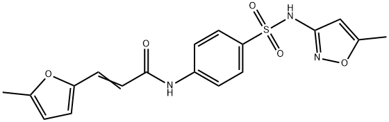 (E)-3-(5-methylfuran-2-yl)-N-[4-[(5-methyl-1,2-oxazol-3-yl)sulfamoyl]phenyl]prop-2-enamide,445286-47-5,结构式