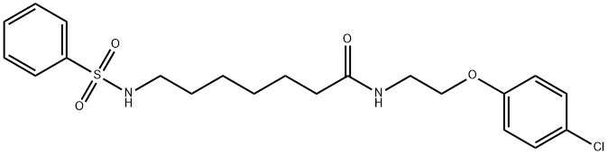 7-(benzenesulfonamido)-N-[2-(4-chlorophenoxy)ethyl]heptanamide Structure