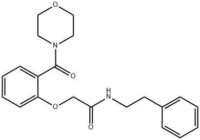 2-[2-(morpholine-4-carbonyl)phenoxy]-N-(2-phenylethyl)acetamide Struktur