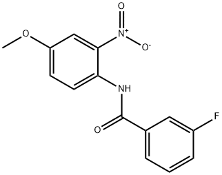 3-fluoro-N-(4-methoxy-2-nitrophenyl)benzamide Struktur