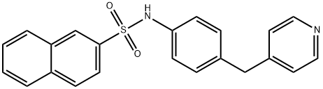 N-[4-(pyridin-4-ylmethyl)phenyl]naphthalene-2-sulfonamide Struktur