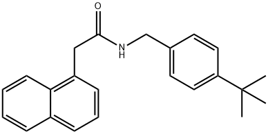 N-[(4-tert-butylphenyl)methyl]-2-naphthalen-1-ylacetamide 化学構造式