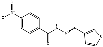 4-nitro-N-[(E)-thiophen-3-ylmethylideneamino]benzamide Struktur
