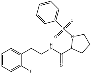 1-(benzenesulfonyl)-N-[2-(2-fluorophenyl)ethyl]pyrrolidine-2-carboxamide Structure