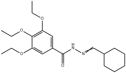 N-[(E)-cyclohexylmethylideneamino]-3,4,5-triethoxybenzamide 化学構造式
