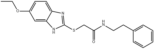 2-[(6-ethoxy-1H-benzimidazol-2-yl)sulfanyl]-N-(2-phenylethyl)acetamide,478685-01-7,结构式