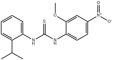 1-(2-methoxy-4-nitrophenyl)-3-(2-propan-2-ylphenyl)thiourea 结构式