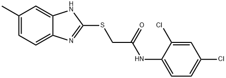 N-(2,4-dichlorophenyl)-2-[(6-methyl-1H-benzimidazol-2-yl)sulfanyl]acetamide Structure