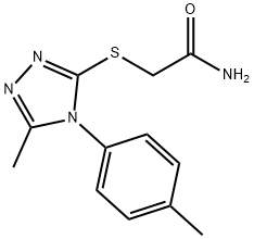 2-[[5-methyl-4-(4-methylphenyl)-1,2,4-triazol-3-yl]sulfanyl]acetamide Struktur