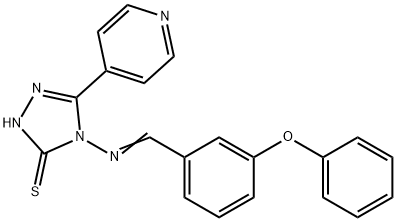 4-[(E)-(3-phenoxyphenyl)methylideneamino]-3-pyridin-4-yl-1H-1,2,4-triazole-5-thione Structure