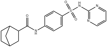 N-[4-(pyrimidin-2-ylsulfamoyl)phenyl]bicyclo[2.2.1]heptane-3-carboxamide,489449-77-6,结构式