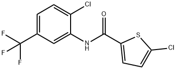 5-chloro-N-[2-chloro-5-(trifluoromethyl)phenyl]thiophene-2-carboxamide Structure