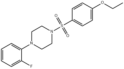 1-(4-ethoxyphenyl)sulfonyl-4-(2-fluorophenyl)piperazine Struktur