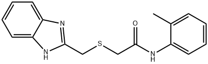 2-(1H-benzimidazol-2-ylmethylsulfanyl)-N-(2-methylphenyl)acetamide,51171-48-3,结构式