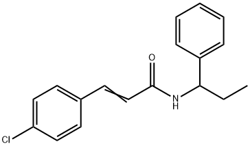 (E)-3-(4-chlorophenyl)-N-(1-phenylpropyl)prop-2-enamide Structure