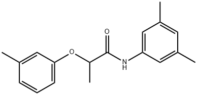 N-(3,5-dimethylphenyl)-2-(3-methylphenoxy)propanamide 化学構造式