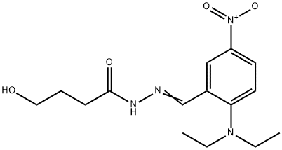 N-[(E)-[2-(diethylamino)-5-nitrophenyl]methylideneamino]-4-hydroxybutanamide Structure