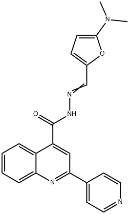 N-[(E)-[5-(dimethylamino)furan-2-yl]methylideneamino]-2-pyridin-4-ylquinoline-4-carboxamide Structure