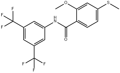 N-[3,5-bis(trifluoromethyl)phenyl]-2-methoxy-4-methylsulfanylbenzamide|