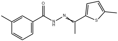 3-methyl-N-[(E)-1-(5-methylthiophen-2-yl)ethylideneamino]benzamide Struktur