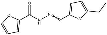 N-[(E)-(5-ethylthiophen-2-yl)methylideneamino]furan-2-carboxamide 结构式