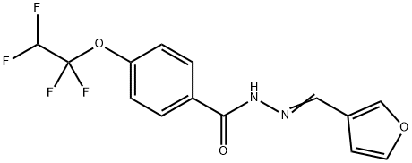 N-[(E)-furan-3-ylmethylideneamino]-4-(1,1,2,2-tetrafluoroethoxy)benzamide,524732-33-0,结构式