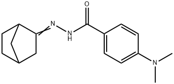 N-[(Z)-3-bicyclo[2.2.1]heptanylideneamino]-4-(dimethylamino)benzamide Structure
