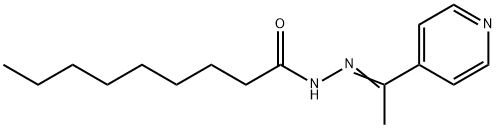 N-[(Z)-1-pyridin-4-ylethylideneamino]nonanamide 化学構造式