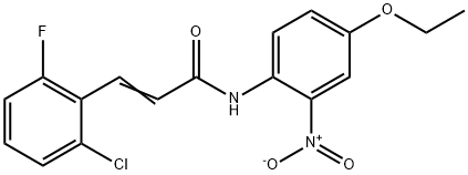 (E)-3-(2-chloro-6-fluorophenyl)-N-(4-ethoxy-2-nitrophenyl)prop-2-enamide,540533-50-4,结构式