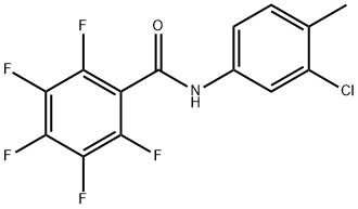 N-(3-chloro-4-methylphenyl)-2,3,4,5,6-pentafluorobenzamide,540754-59-4,结构式