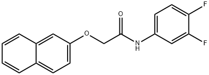 N-(3,4-difluorophenyl)-2-naphthalen-2-yloxyacetamide 结构式