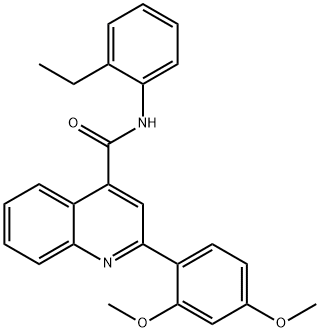 2-(2,4-dimethoxyphenyl)-N-(2-ethylphenyl)quinoline-4-carboxamide 结构式