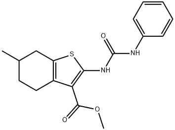 methyl 6-methyl-2-(phenylcarbamoylamino)-4,5,6,7-tetrahydro-1-benzothiophene-3-carboxylate,540789-97-7,结构式