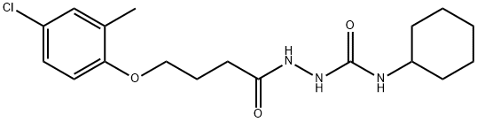 1-[4-(4-chloro-2-methylphenoxy)butanoylamino]-3-cyclohexylurea 化学構造式