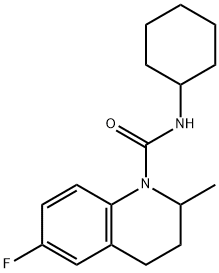 N-cyclohexyl-6-fluoro-2-methyl-3,4-dihydro-2H-quinoline-1-carboxamide Structure