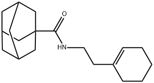 N-[2-(cyclohexen-1-yl)ethyl]adamantane-1-carboxamide 化学構造式